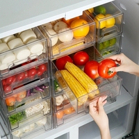 Boîte de rangement transparente en plastique pour réfrigérateur, multi-niveaux, pour fruits, légumes, œufs et raviolis – Offre Spéciale