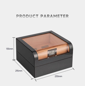 लकड़ी के प्रीमियम सिगार भंडारण के साथ 30-50 सिगार लक्जरी सिगार बॉक्स को दराज के साथ रखा गया - Product Image 3