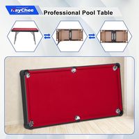 Mini table de jeu de billard pliante en PVC Portable pieds réglables avec pieds verrouillables pour enfants et adultes comprend des boules Triangle