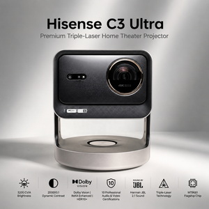 Proyector Láser Hisense C3 Ultra 4K, Cine en Casa 4K UHD, 3200lm Lúmenes, Láser Triple, Mini Proyector Inteligente Portátil 4k - Product Image 1