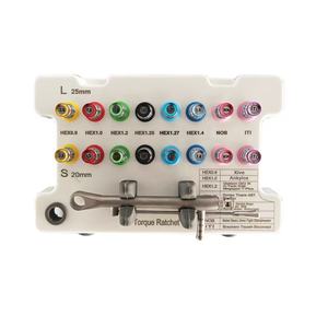 Clé dynamométrique pour implants dentaires, tournevis, kit prothétique, équipement dentaire manuel en métal, 16 pièces - Product Image 5