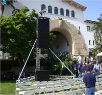 Soporte de Aluminio para Altavoces Line Array con Capacidad de Carga de 1000 kg, Diseño Modular para Eventos y Ferias Comerciales