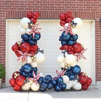 Kit d'arche de ballons rouge, blanc et bleu pour la décoration de fête patriotique, d'anniversaire, de remise de diplôme ou du 250e anniversaire de l'indépendance des États-Unis