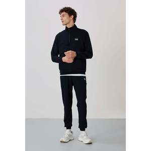 Conjunto Deportivo Air Jones Herbert para Hombre, Cuello Alto, Azul Marino, Mezcla de Algodón, Poliéster y Elastano para Ropa Casual y Deportiva - Product Image 4