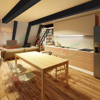 Villa de Luxe Préfabriquée en Bois 60㎡, Cabine Triangle avec Mezzanine, Prix Abordable, Maison de Campagne