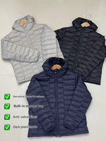 Veste d'hiver à capuche en duvet pour homme avec logo personnalisé, vêtements matelassés, manteau parka classique, veste matelassée chaude d'automne pour homme