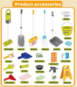 Leemook Mini Simulation propre outil chariot éducatif semblant jouer <span class=keywords><strong>ménage</strong></span> nettoyage jouets enfants CPC certifié fait bois - Product Image 6