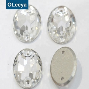Prix de gros Strass à coudre en verre de qualité 5A 7*15mm Navette Crystal AB à dos plat pour robes de femme - Product Image 6