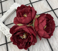 Yopin-1341 fleurs artificielles de bonne qualité en soie, tête de fleur de pivoine bon marché pour mariage