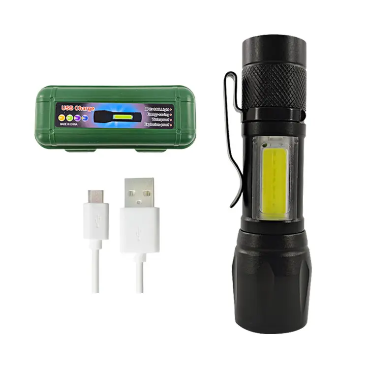 Outdoor Walking Nacht Running Led Zaklamp Zaklamp 500 Lumen Met 5 Modi Waterdichte Camping Zaklamp Oplaadbare Mini Torch