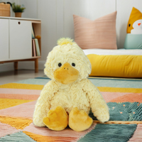 Nouvelle peluche cheveux bouclés canard jouet mignon jaune canard en peluche animaux en peluche douce poupée confortable en peluche Animal en peluche