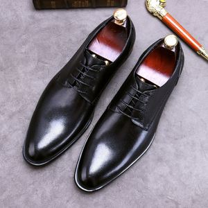 Zapatos de Hombre de Cuero al por Mayor para Vestir Formal, Estilo Británico con Cordones, Tendencia Retro, Zapatos Derby - Product Image 2