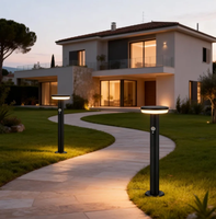 Lampes solaires LED étanches à piles pour jardin, allée et cour - Acier inoxydable, indice de protection IP44