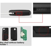KEYYOU – clé télécommande de voiture 433Mhz ID46 ASK FSK, pour 207/307/407/208/308/408/607 Partner, 3 boutons CE0523/CE0536
