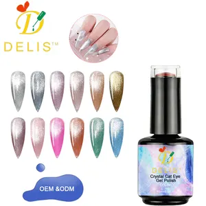 9D Breed Cat Eye Nagel Gel Polish Magnetische Kleurrijke Nail Art Polish Heldere Zilveren Emaille Lak Losweken Uv Gel vernis