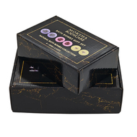 Boîte d'emballage personnalisée pour bombes de bain, écologique, biodégradable, recyclée, avec laminage mat noir, pour cosmétiques, soins de la peau, sérum, rectangulaire
