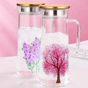 <span class=keywords><strong>Carafe</strong></span> à eau chaude en verre à changement de couleur avec logo personnalisé en gros, avec poignée, sans BPA, écologique, résistante à la chaleur - Product Image 1