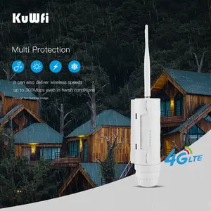 Kuwfi modem de desbloqueio, cartão sim wi-fi hotspot móvel 32 usuários lte roteador sem fio 24v poe power 4g roteador wifi