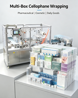 Machine d'emballage 3D en plastique à 6 côtés avec scellage thermique, ruban adhésif, emballage automatique électrique pour produits santé et cosmétiques