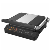 Aifa 2000 Watts Panneau de contrôle numérique 4 tranches de gril à panini électrique Grill de contact avec plaque amovible Grill électrique