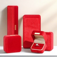 Coffret à bijoux de luxe en velours bleu sarcelle pour bagues, colliers et bracelets – Solution de rangement professionnelle pour l'identité de marque