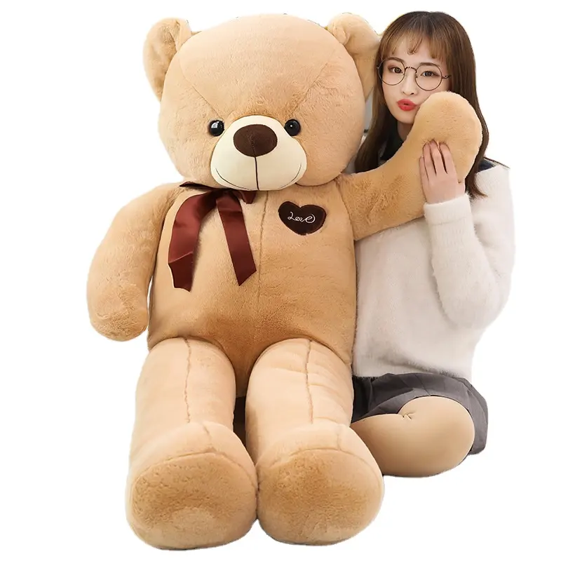 In Stock 60CM In Length Valentine's day Push Toy Stuffed Animals Valentines Bear Plush Toy