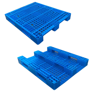 Palettes Euro en plastique HDPE durables, à face unique, bleues, entrée 4 directions, robustes, recyclées, écologiques pour le transport en entrepôt - Product Image 2