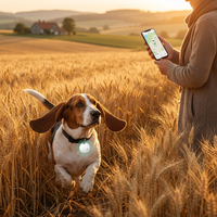 Suiveur en plastique écologique pas cher avec compatibilité multi-animaux et style classique moderne pour chiens chats Localisateur d'animaux de compagnie