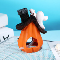 Décoration d'aquarium en résine en forme de maison fantôme de citrouille d'Halloween, abri-caverne pour poissons, ornement pour aquarium et terrarium de reptiles