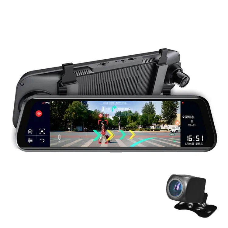 D95 1280P 10 אינץ AR ניווט Rearview מראה נהיגה מקליט DVR רכב קופסא שחורה מכונית מצלמת מקף