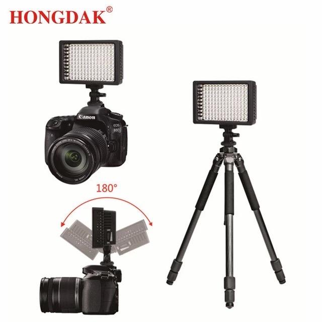 Hongdak Custom 9.6W 3200K 5600K Dimmable LED Video Camera HD Light for Canon Nikon Pentax Sony Olympus