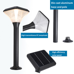 Thời gian làm việc dài IP65 không thấm nước ấm trắng <span class=keywords><strong>LED</strong></span> Đèn cảnh quan cơ thể nhôm thông minh cảm biến ánh sáng năng lượng mặt trời Vườn RoHS - Product Image 5