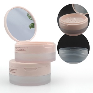 Pot cosmétique en plastique rose de 100 ml pour crème de soin, avec couvercle miroir rabattable, personnalisable avec logo, vente en gros usine - Product Image 2
