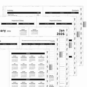 Agenda 2026 A5 en anglais : Carnet de planification et de notes avec calendrier et organiseur de tâches - Product Image 2