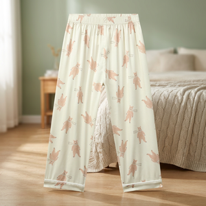 Pantalon de pyjama pour filles, doux, à séchage rapide, respirant, en polyester confortable avec taille élastique, personnalisable avec logo, pour toutes les saisons - Product Image 2