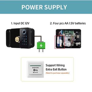 Tuya Wifi App thông minh khóa cửa không thấm nước hai mặt vân tay kỹ thuật số bàn phím ttlock điện tử rim khóa cửa trượt cửa - Product Image 3