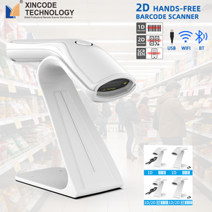 Lecteur de codes-barres CMOS 2D USB Xincode, filaire et sans fil, lecteur de codes-barres Bluetooth mains libres, lecteur de codes QR laser 1D à vendre - Product Image 1