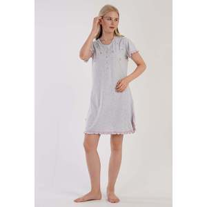 Túnica KADIN P.SUPREM PATLI KISA KOL ETEGI OVAL BIBILALI - Gris Melange - Gris Melange - Product Image 3