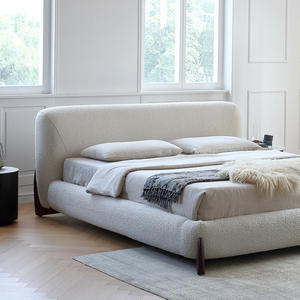 Set da Letto King Size Moderno di Lusso Stile Italiano, Showroom Atunus USA, Disponibile in Stock, Stile Nordico in Velluto Teddy, Letto di Design, Mobili per la Camera da Letto - Product Image 3