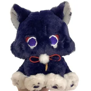 Game Anime Figure Stuffed Cat Plush Toy Fluffy Impact Wanderer Pet Scaramouche Cat Plush Toy Cosplay Mascot Doll Gift For Kids