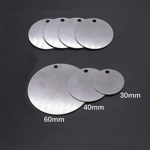 Stainless Steel Hang Tags 30mm-60mm Round Square Custom Laser Engraving Jewelry Tags - Product Image 4