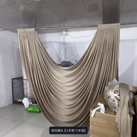 Voilage de fond de scène extensible 4 directions 190 g/m², draperie de luxe pour mariage, cantonnière 3x3m personnalisable en poly-spandex, guirlande occultante écologique