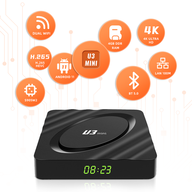 JUNUO New Model Arrived TV Box Supplier Box Tv Android U8 U9 Dual Wifi BT S905W2 Tv Android Box
