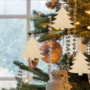 Decorazioni Natalizie <span class=keywords><strong>in</strong></span> <span class=keywords><strong>Legno</strong></span> Massello, Ornamenti <span class=keywords><strong>da</strong></span> Appendere a <span class=keywords><strong>Parete</strong></span>, 20 Pezzi con Cordoncini, per Matrimoni e Artigianato - Product Image 3