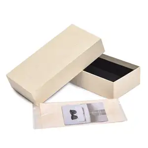 맞춤형 커버 및 트레이 선물 상자 시계 수리 부품 트레이 및 먼지 커버 상자 선글라스 용 크래프트 종이 상자
