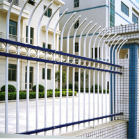Clôture de sécurité extérieure en acier galvanisé au design moderne pour maison, ferme et agriculture, portails, portes, panneaux de clôture et treillis facilement assemblables