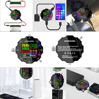 UD18 ATORCH DC5.5 Voltmeter Digital Amperimetro Pengukur Tegangan Arus Amperemeter Detektor Pengisi Daya Power Bank Penguji Usb D431