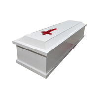 Ataúd de Cremación Ligero de MDF, Estilo Americano/Europeo, Acabado Blanco, OEM ODM, Personalizable, para Bebés y Funerarias