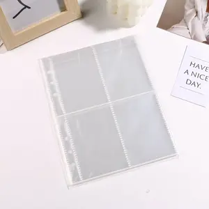 Kpop giao dịch Thẻ Tay Áo chất kết dính Sheets đối với A5 chất kết dính 6 vòng photocard Album thẻ Protector Sheets