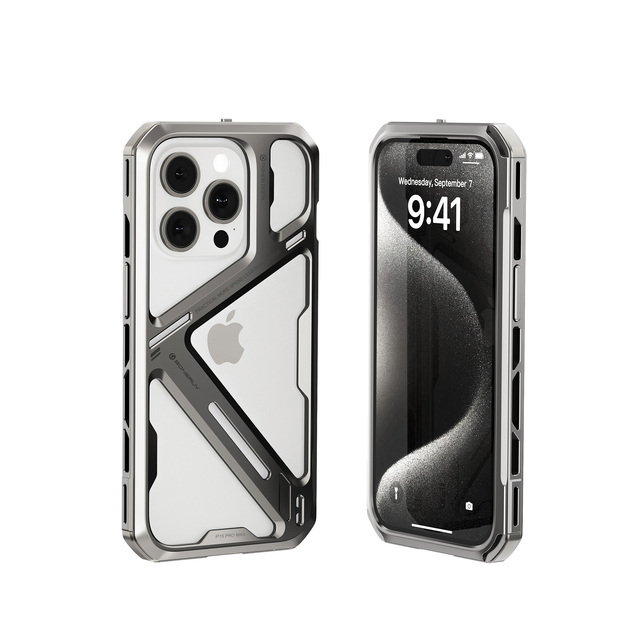 M05 Metal Phone Cover Shockproof Luxury Aluminum Titanium Alloy Mobile Phone Case for iPhone 14 15 Pro Max
